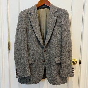 VTG Harris Tweed Lord & Taylor Men's Handwoven Wool Sport Coat Jacket Blazer 40R